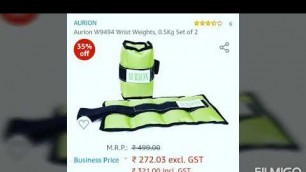 'ankle wrist weight set Aurion weight cuffs leg weight exercise fitness  bands running arm weight'