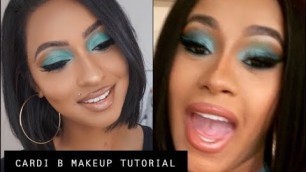 'Cardi B Inspired Makeup Look | Blue Makeup'