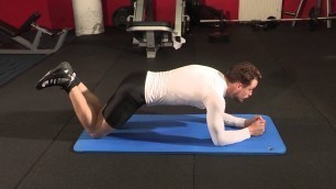 'Exercice de musculation abdominaux - Planche sur les genoux - Gainage'