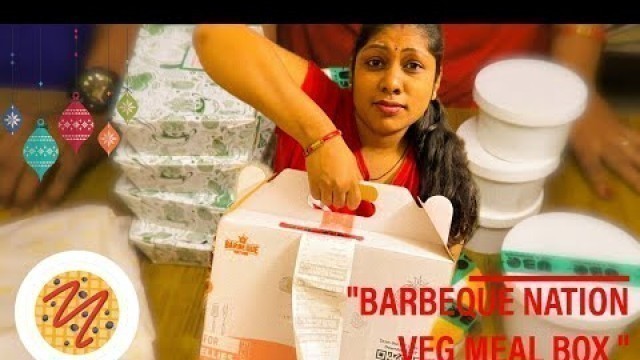 'Barbeque nation veg meal box || veg meal box review || Barbeque nation unlimited food | Sunday party'