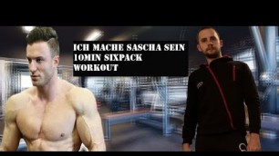 'Ich mache das Workout von Sascha Huber!! 10 Minuten Sixpack Workout für Zuhause  Die besten Übungen!'