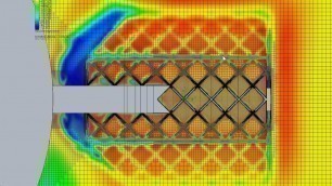Space X Falcon 9 Like Curved Waved Gridfins Transsonic Shockwave - SolidWorks Flow Simulation