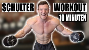 '10 Minuten Schulter Workout für Zuhause | Kombinationsworkout für Qualitätsmuskulatur - Sascha Huber'