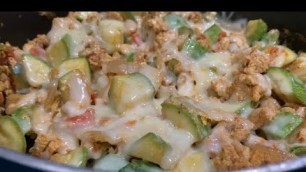 'Eggs with Mexican Zucchini - Quick and Easy Keto Breakfast Recipe'
