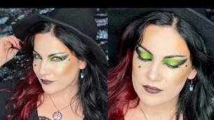 'Glam witch Halloween makeup tutorial'