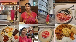 'Barbeque Nation Unlimited Buffet Lunch || Puja Shopping | Durgapur Barbeque Nation #sangitaspassion'