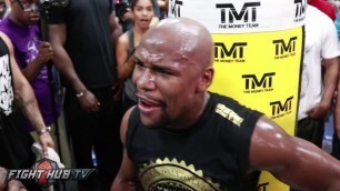 'Floyd Mayweather vs Conor McGregor training footage comparison'